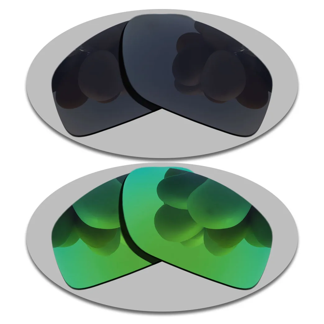 Grey Black&Green Lenses Replacement For-Oakley Valve Polarized Sunglasses