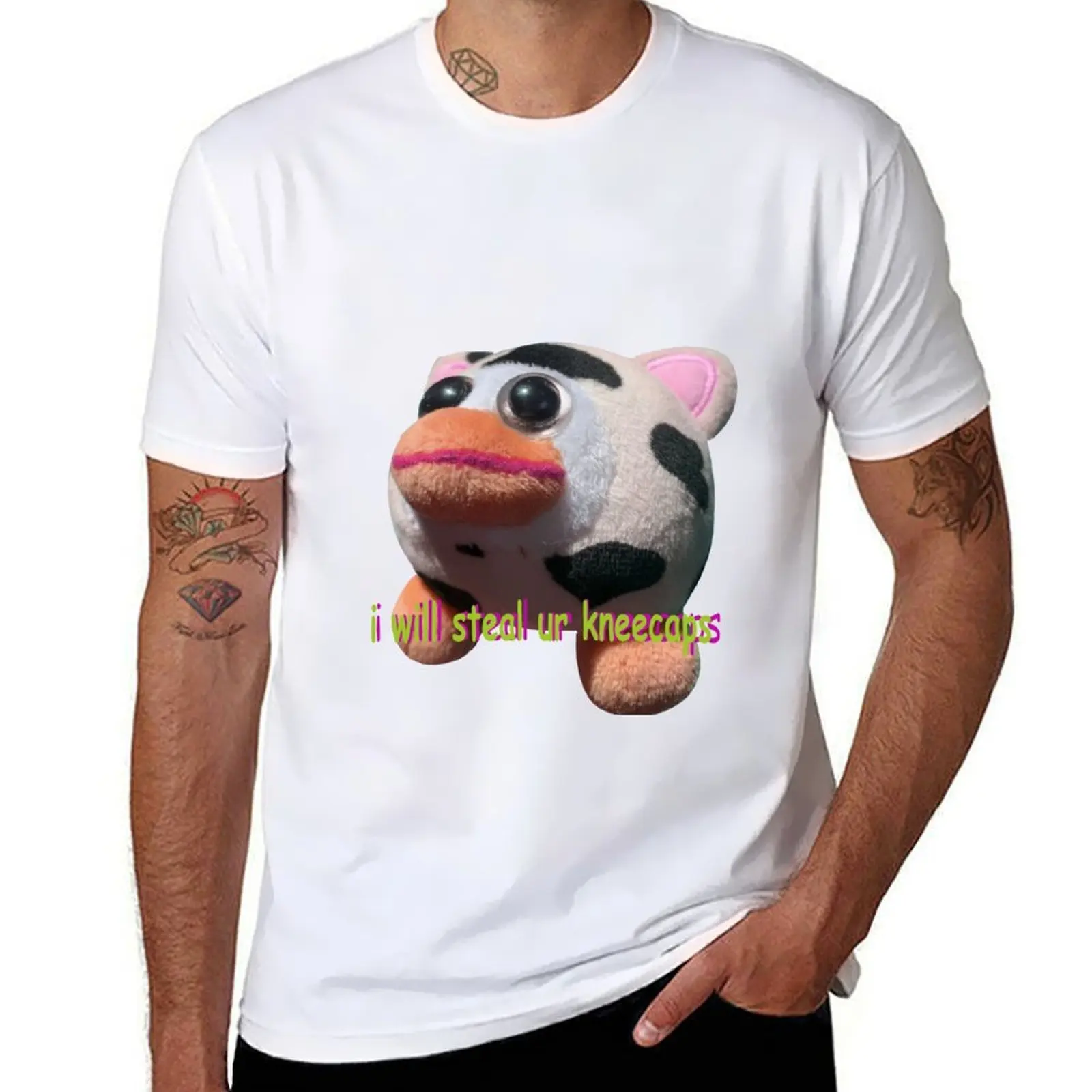 

Peepy will steal ur kneecaps T-Shirt cotton tshirt 100% t shirts for man cotton man t shirt graphic T-shirt