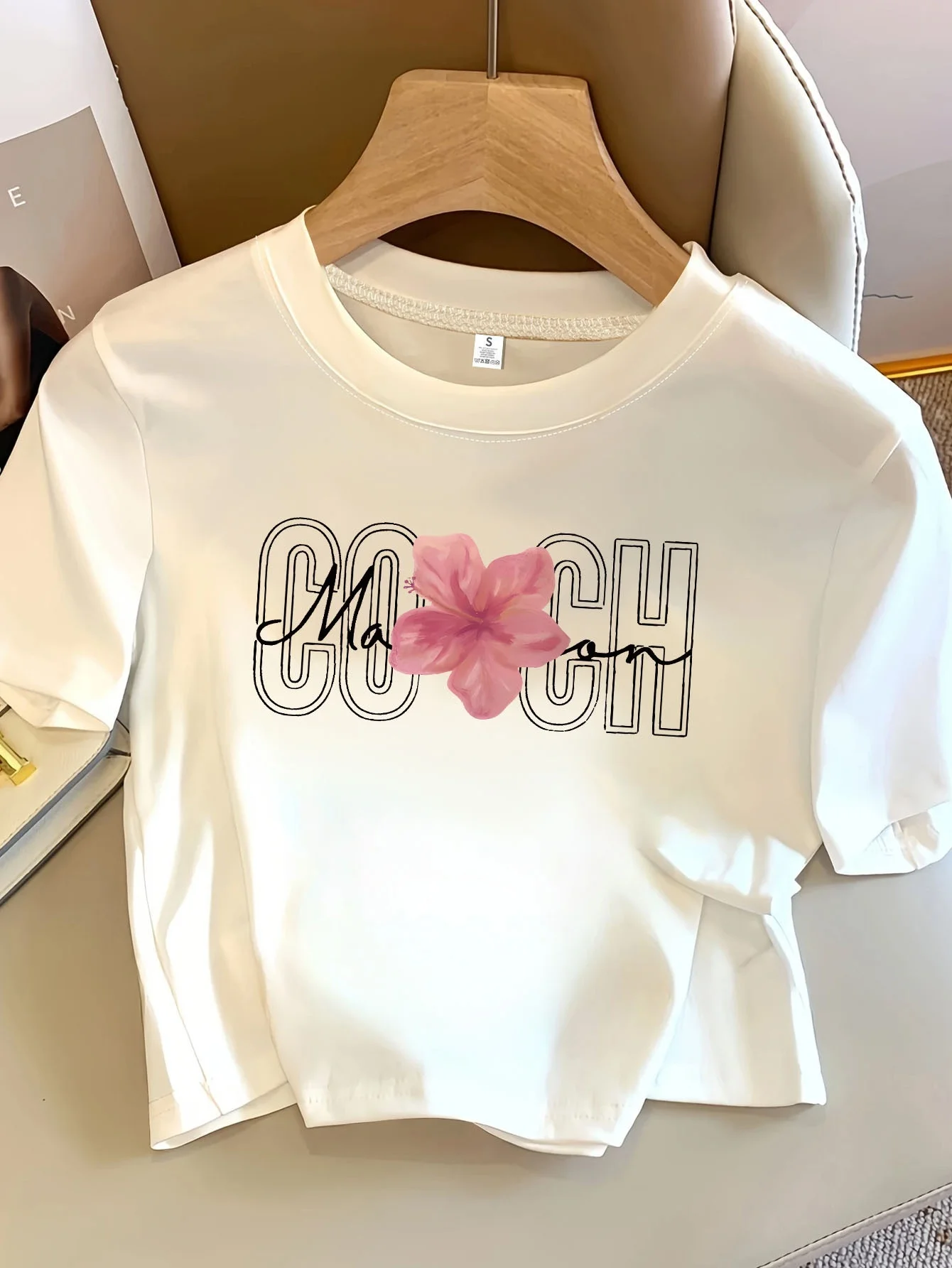 

Men's Cotton T-shirt Men's and Women's Universal All-match Cotton Round Neck Y2K Retro Trend Pattern Printed Short Sleeve