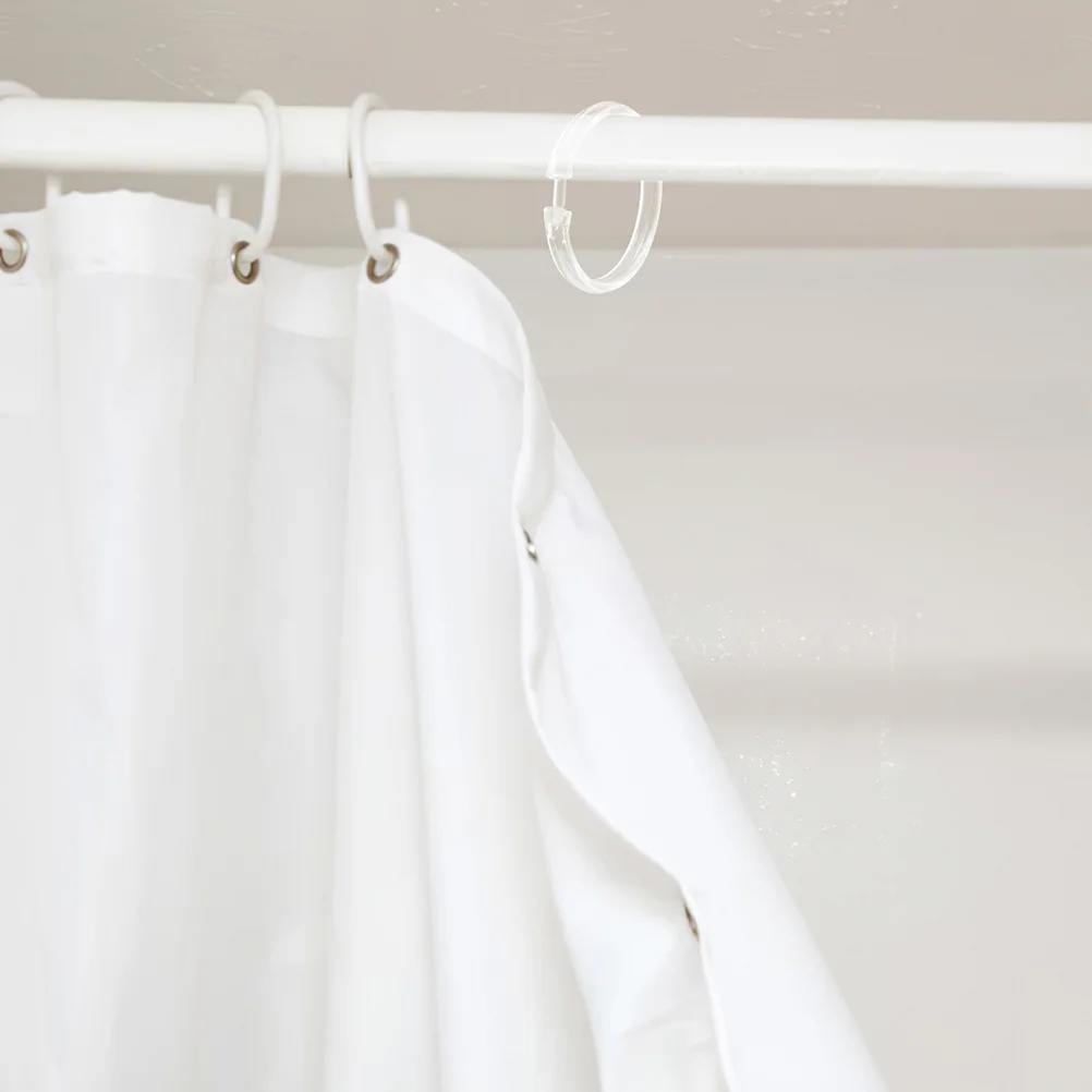 ห่วงม่านอาบน้ำแบบวงกลม 20 ชิ้น ใช้งานง่ายสำหรับม่านหน้าต่างห้องน้ำ ห่วงม่าน ตะขอแขวนม่านอาบน้ำ