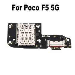 For Xiaomi Poco F5 5G USB Charging Dock Port Mic Microphone Connector Board Flex Cable Repair Parts Global