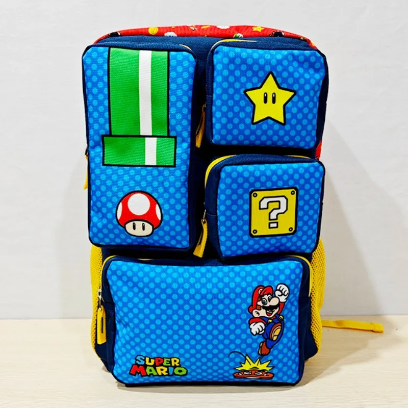 

Super Mario Bros Backpack Anime Large Capacity Student Schoolbag Outdoor Travel Shoulder Bag Cartoon Boy Girl Backpack Gifts