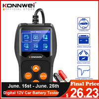 KONNWEI KW600 Car Battery Tester 12V 100 to 2000CCA 12 Volts Battery Tools for the Car Quick Cranking Charging Diagnostic