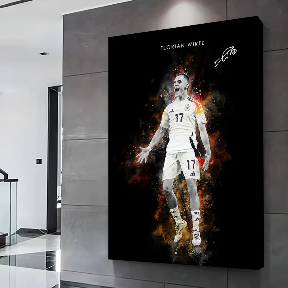 Florian Wirtz Soccer Art Poster Customizable Printed Canvas Painting for Pictures Wall Art Wand Deko Home Decor Gamer Decoration