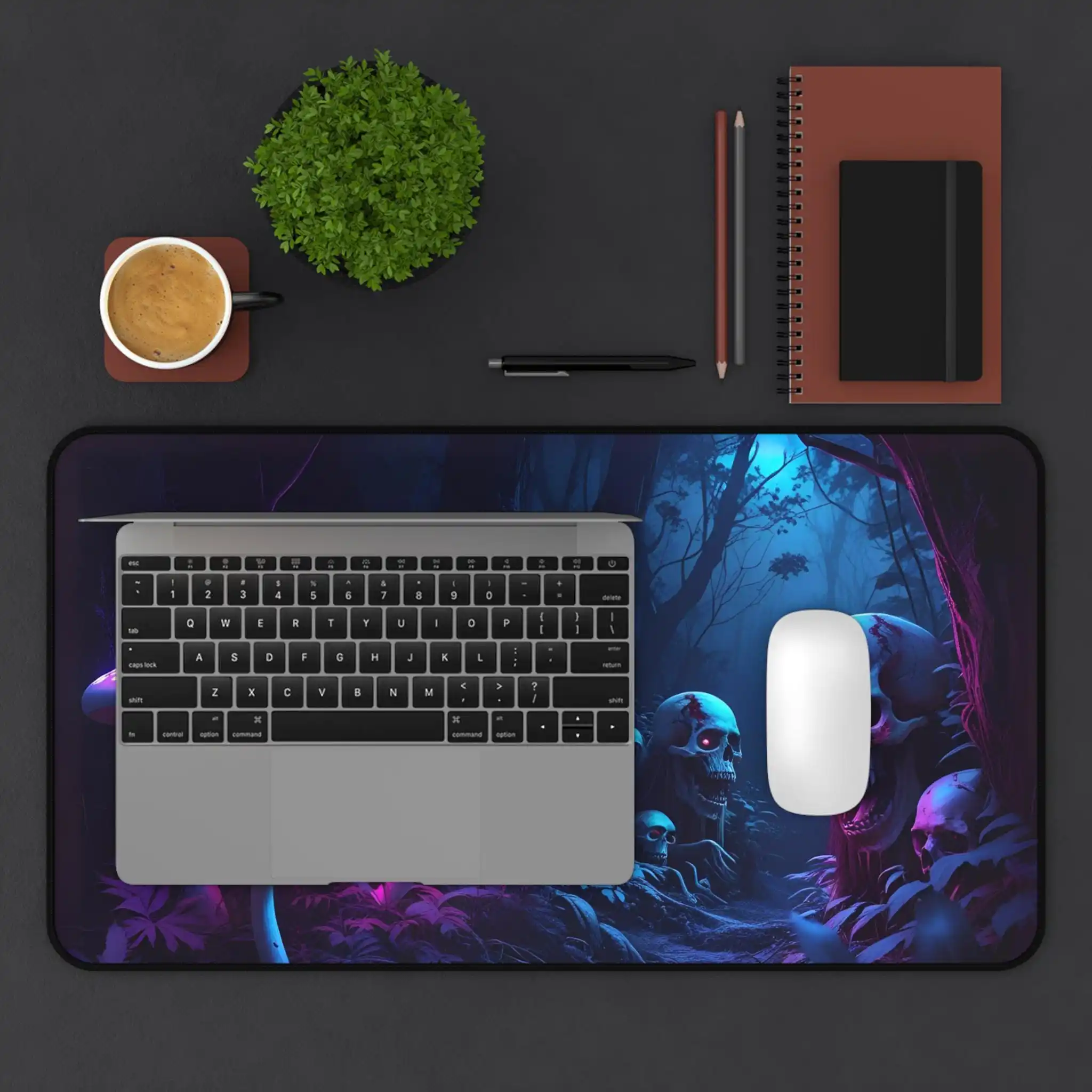 Mouse pad de jogo de cogumelo mágico, almofada de mesa de decoração de escritório de cogumelo, mouse pad impermeável antiderrapante, presente perfeito para amantes de cogumelo