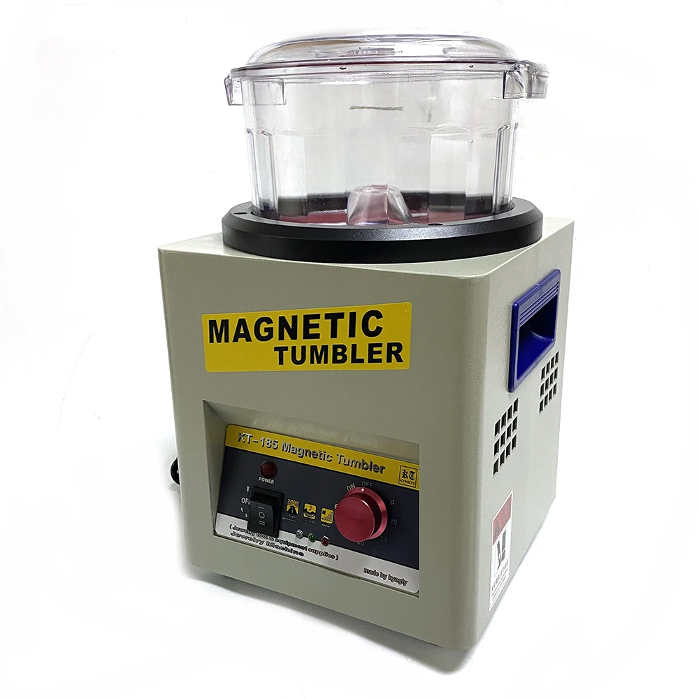 Jewelry Gold Silver Polishing Magnetic Tumbling Cleaner Machine Making New Again Machinery Polish Magnetic Tumbler Rock KT-185