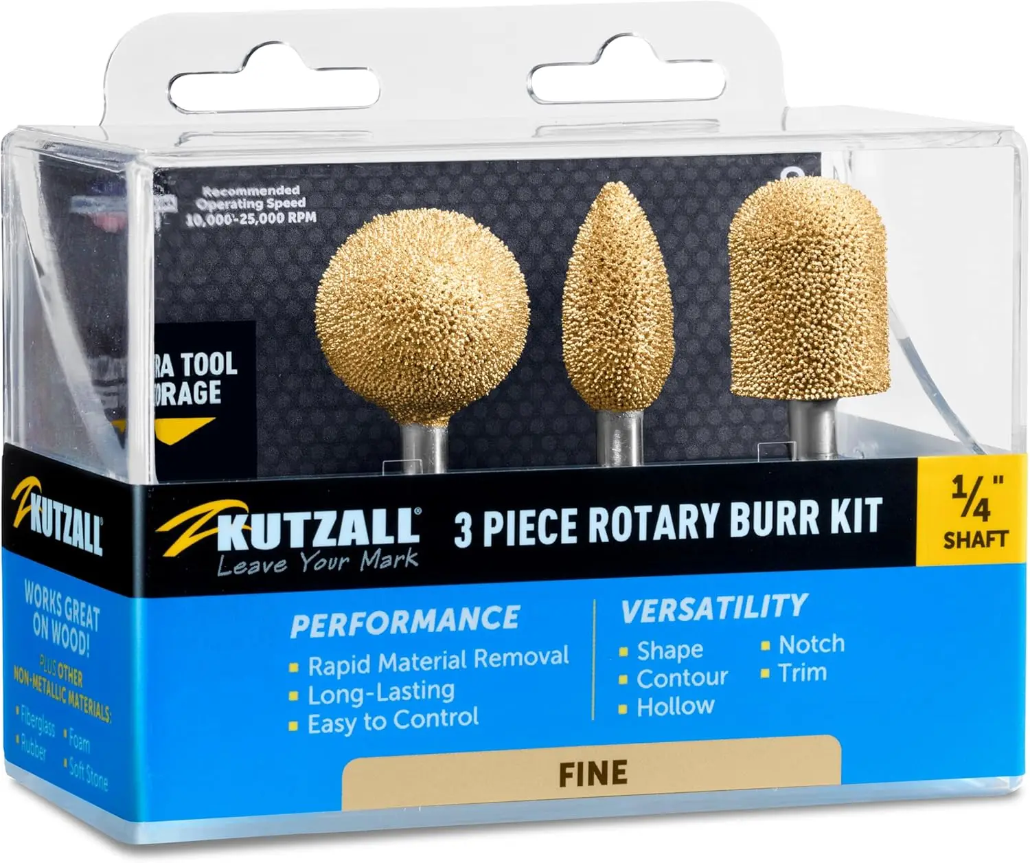 3-Piece Rotary Burr Kit - 1\u20444