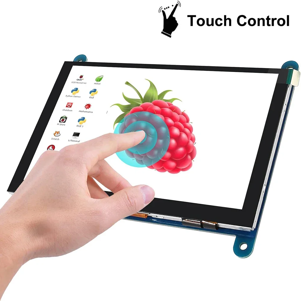 7,0 Zoll 1024 x 600 IPS kapazitives Touchscreen-LCD-Display 7 Zoll TN PC Sekundärmonitor für Spielekonsole/Raspberry Pi 5 4 3