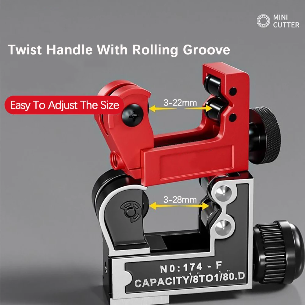

3-28mm Bearing Type Pipe Cutter Rotary Manual Device Pvc Air Conditioning Copper Pipe Stainless Steel Corrugated Pipe Cutter