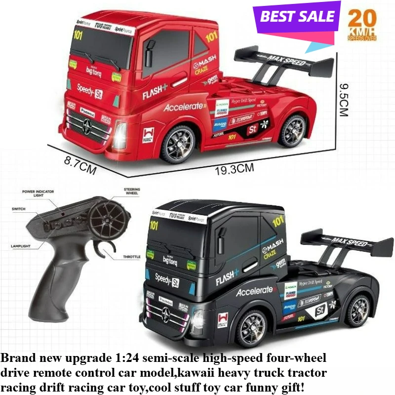 Cool Stuff Toy Car Funny Gift-Hot 1:24 Semi-scale High-speed 4WD Rc Drift Car,Kawaii Racing Rc Truck,Monster Truck,Toys for Kids