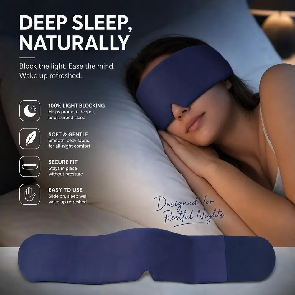 Technology Gravity Deep Sleep Eye Mask Scientific Balanced Pressure for Deep Relaxation V-Shaped Nose Wing for Total Light Block