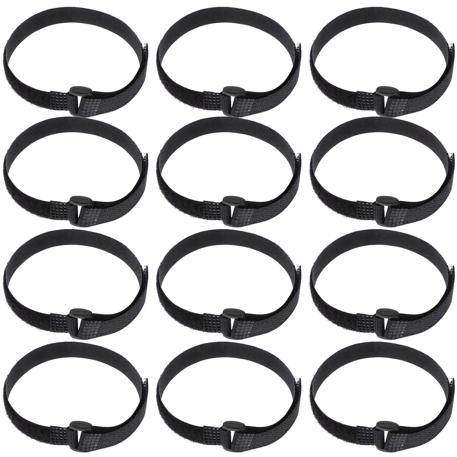 25Pcs Adjustable Hook and Loop Straps Heavy Duty Nylon Cargo Binding Belt for Yoga Mat Ladder Rack Outdoor Camping Sports Gear