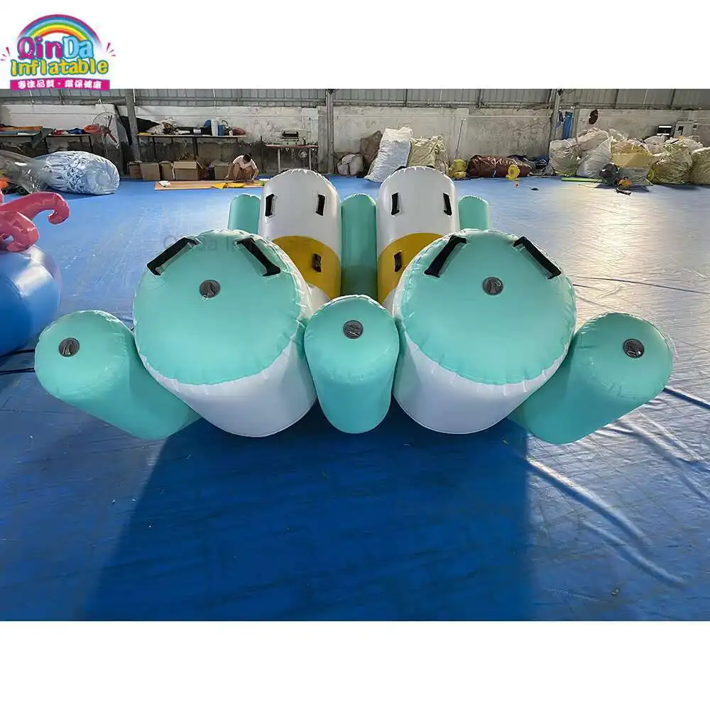 Floating Park Games Inflatable Water Teeterboard Double Tubes Inflatable Pool Seesaw
