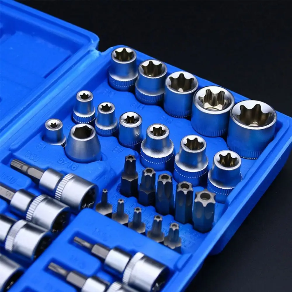 

1/4" Drive Torx Star Set 1/2" Drive Male/Female External Star Bits Set With Case 3/8" Drive Handheld Tool Set Electronic Safety