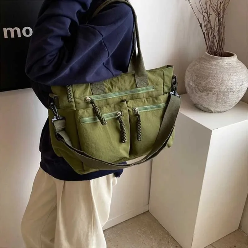 Leisure Nylon Fabric Tote Bag 2025 New Fashion Large Capacity Commuting Shoulder Bag/cross-body Bag/travel Bag for Women Handbag