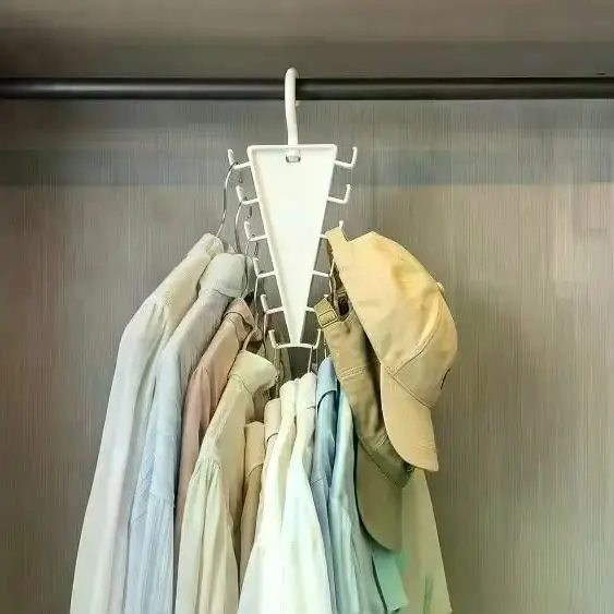 2Pcs Multifunctional Closet Hanger With Multiple Hooks For Scarf Belt Tie Hat Storage Perfect For Bedroom Wardrobe Space Saving view 3