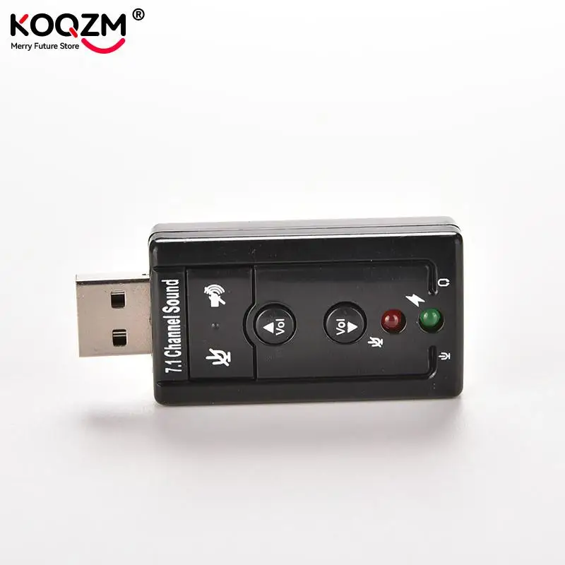 7.1 Channel 3D External USB Audio Sound Card Mic Adapter 3.5mm Jack Stereo Headset For Win XP 7 8 Android Linux for Mac OS
