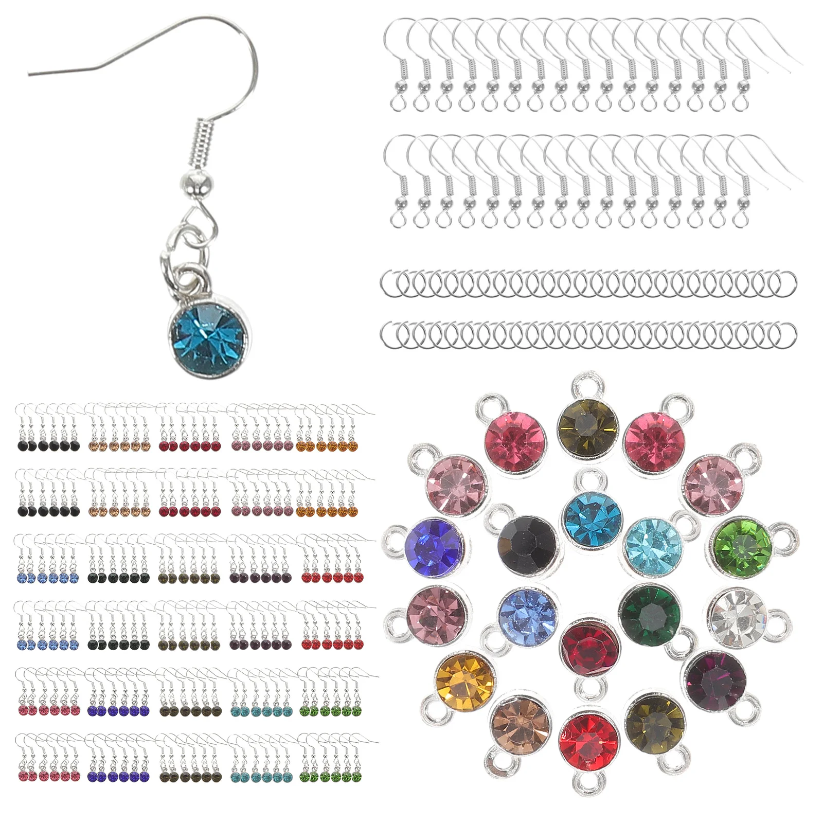 1Set Pendant Jewelry Accessories Alloy Crystal Charms DIY Necklace Earrings Making Supplies Crafting Decors Crystal Charms