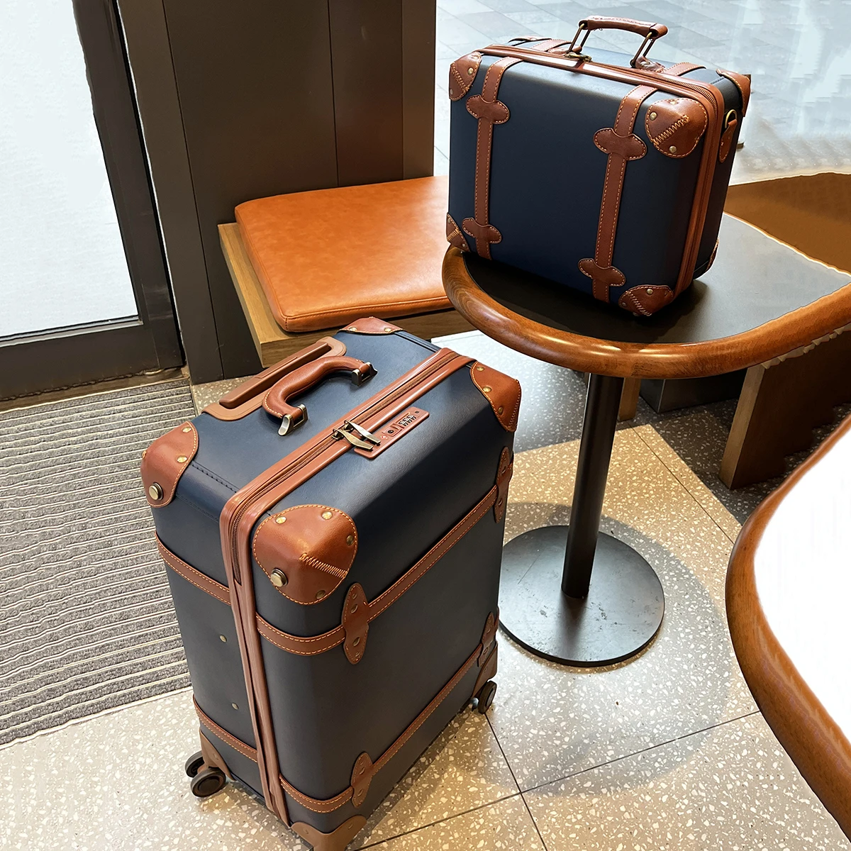 Vintage Mavi Deri İş Seyahat Ç - Travel Lock Tsa Approved incelemesi ve fiyatı