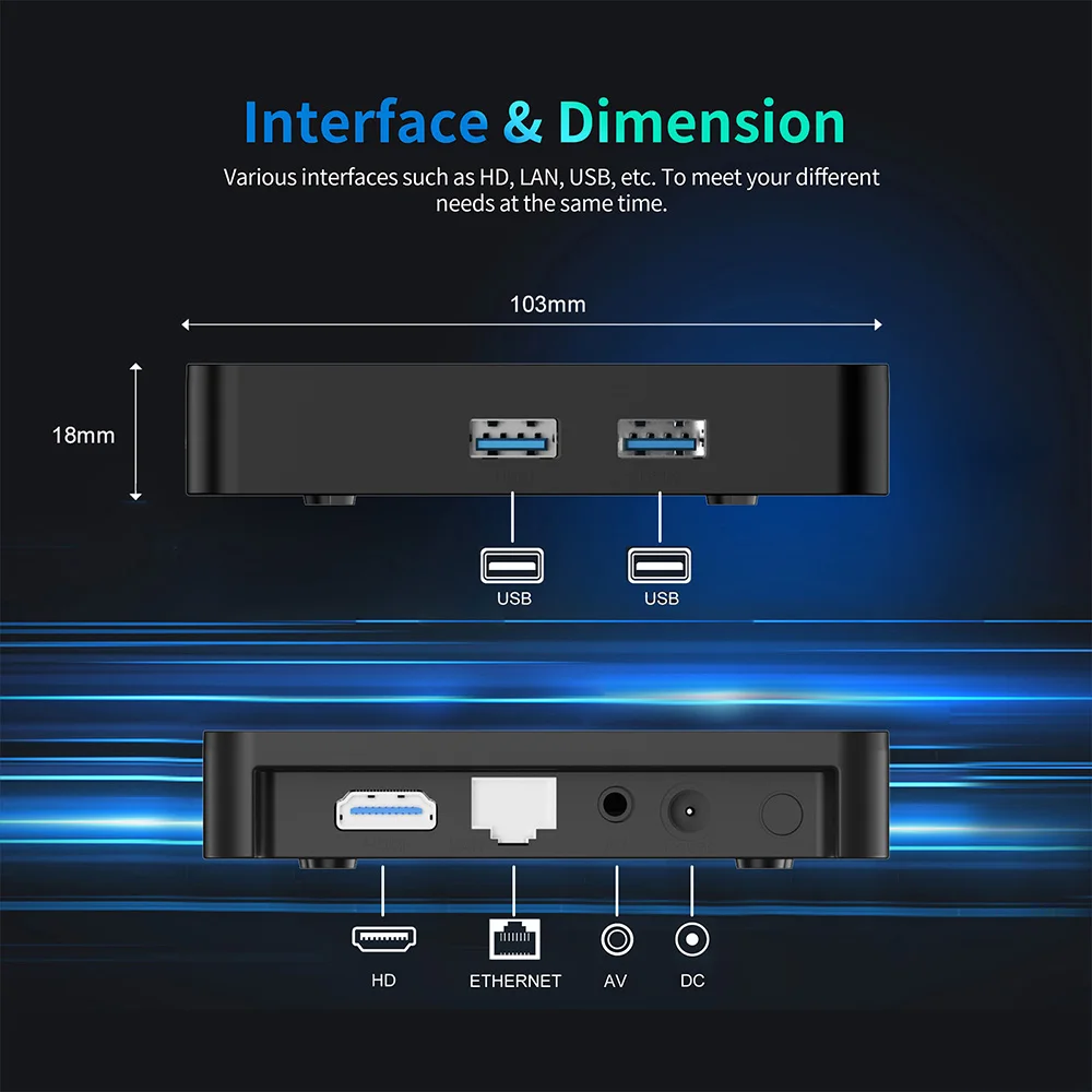 Velec Smart AI TV Box 8K Video فك 8+128GB مع جهاز التحكم عن بعد الصوتي Android 15 مشغل الوسائط الترفيهي المنزلي لـ For NETFLIX Youtube #5