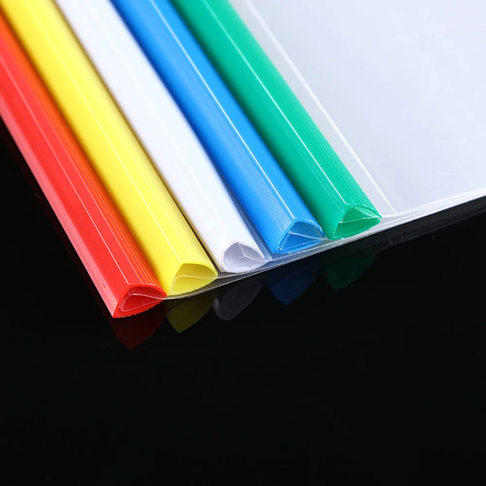 

20Pcs Plastic File Folders Sliding Bar Locking Clip A4 Paper Organizer Contract Report Holder for School Office Home