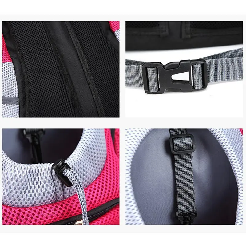 Pet Backpack Portable Portable dog Double Shoulder bag Outdoor Travel cat Carrier Bag Pet Dog Front Bag Mesh Backpack