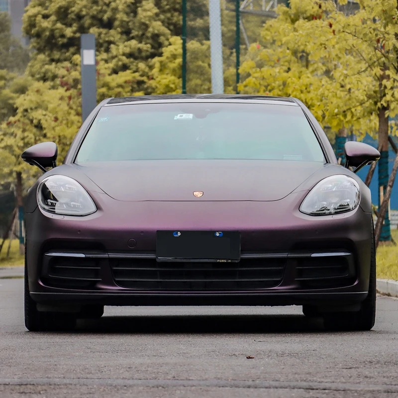 

Super matte black and purple 1.52*17M car color changing film Sticker Self-Adhesive Car Wrap Vinyl Films for Exterior Decoration