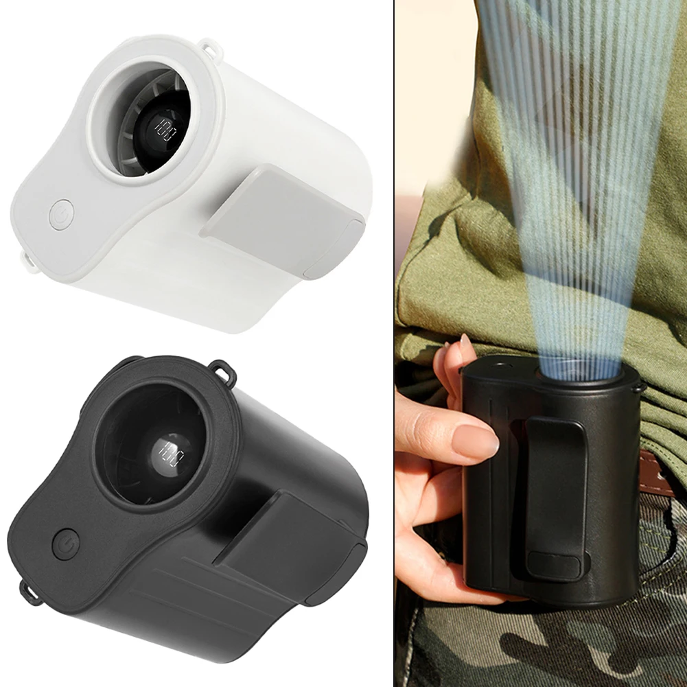 LED Display Fan Portable Fan Battery Operated Convenient Charging Large Capacity Battery Customizable Airflow Fan