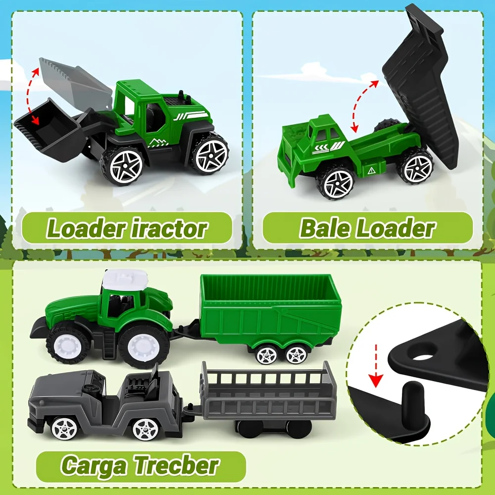 Boerderijdieren Speelgoed voor peuters Schuurboerderij Speelset met dierenfiguren Tractor voor kinderen Educatief speelgoed Kerstcadeaus