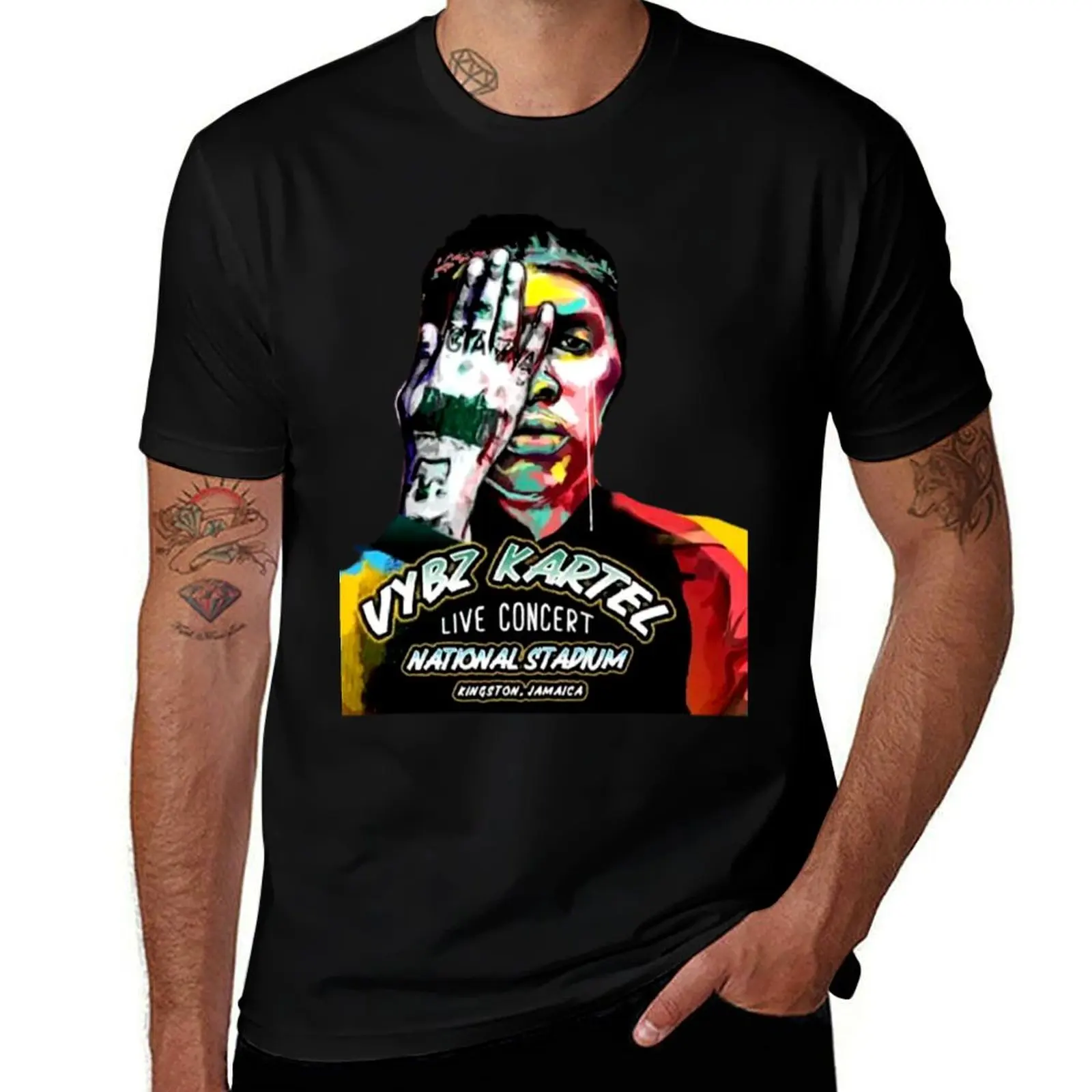 A DI TEECHA AKA VYBZ KARTEL AKA WORLD BOSS T-Shirt Festival Casual Short Sleeve T-Shirt