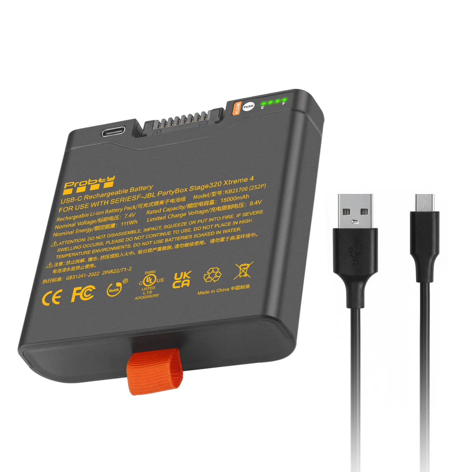 For JBL Xtreme 5 JBL Battery 400 JBL Partybox Stage 320 and for JBL Xtreme 4 Bluetooth Speaker 15000mAh Rechargeable Battery