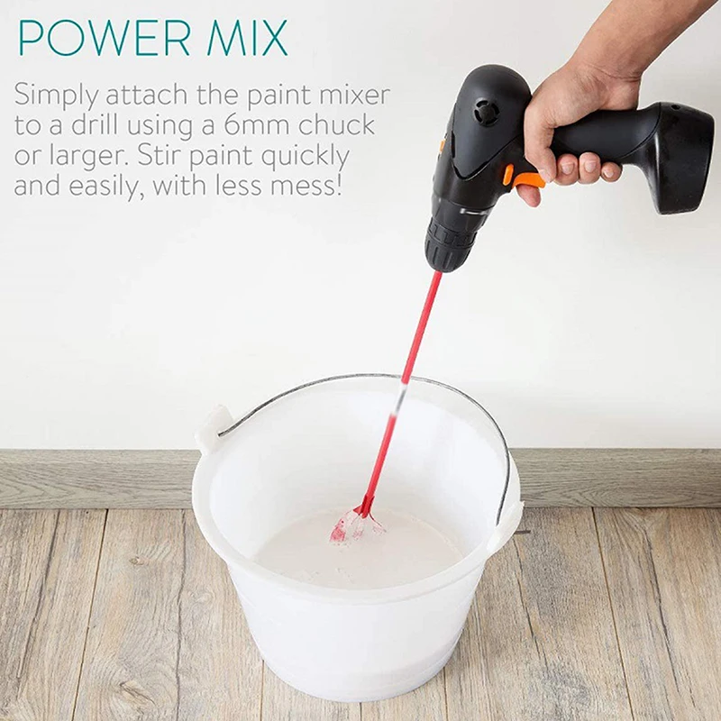 3 Colors 42*8cm Hexagon Shaft Plaster Mud Mixer Handheld Paint Cement Putty Powder Mixing Tool For Grouting Mortar