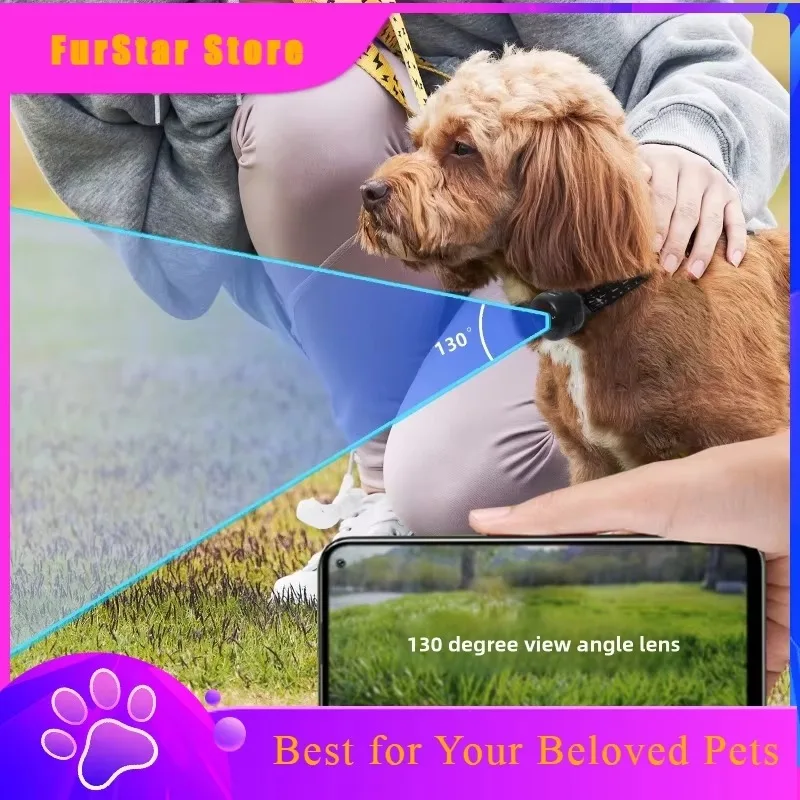 FurStar4G Night Vision Remote Real-time Cat Dog Pet View Camera Neck-mounted Recorder Monitoring Live Streaming Smart Collar Str