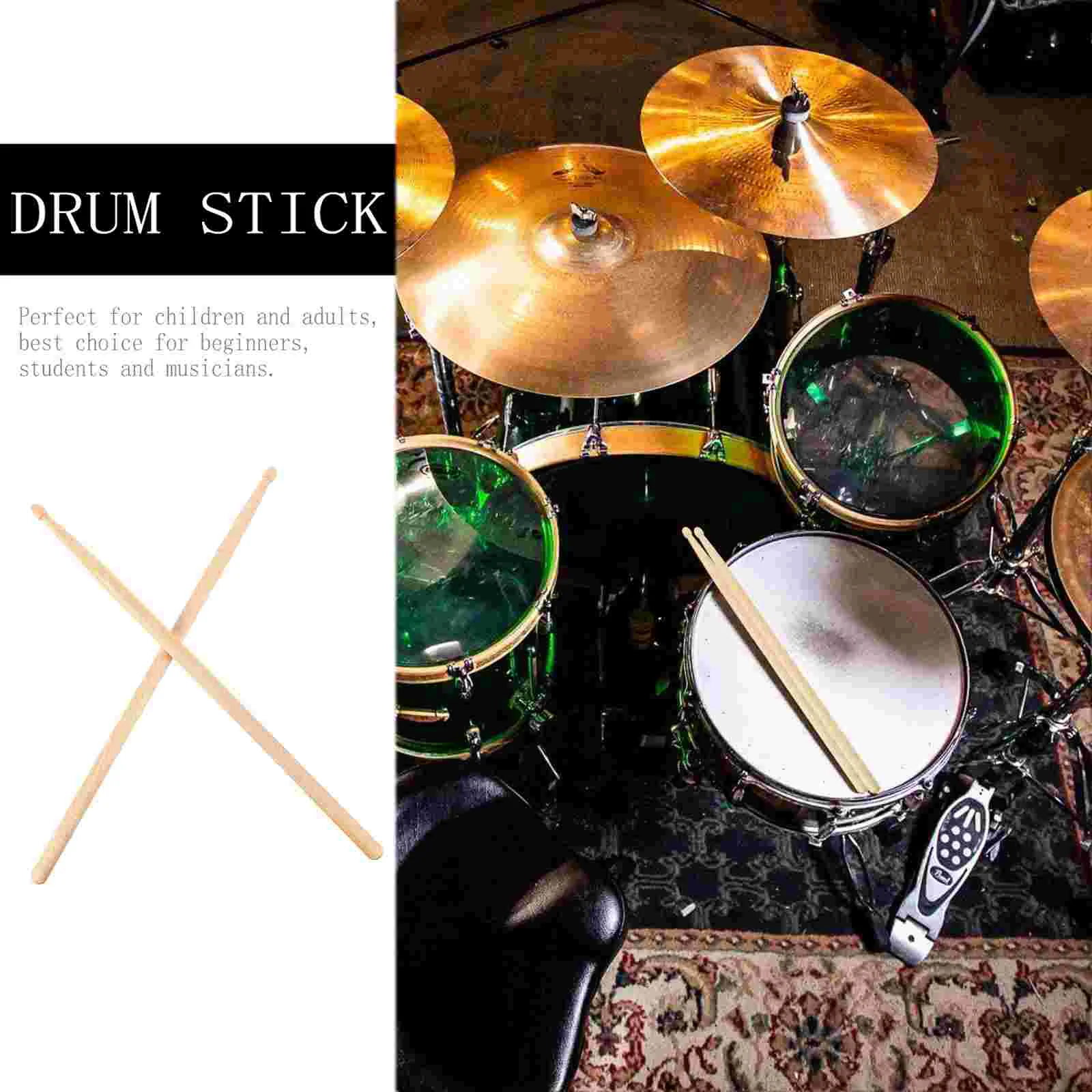 Walnut Sticks Wood Drumsticks Practical Air Percussion Tool 7A Accessories Musical Instrument Child