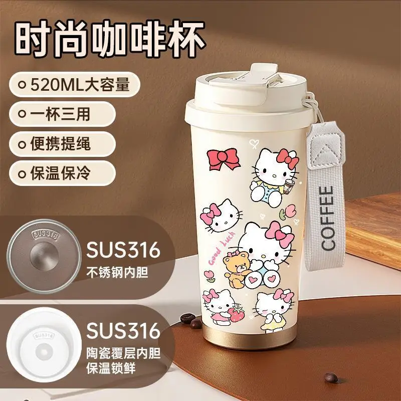 25Styles Cute Winter Thermos Cuplarge Capacity Cartoon Kawaii Stainless Steel Thermos Creative Anime Movie Portable WatercupGift