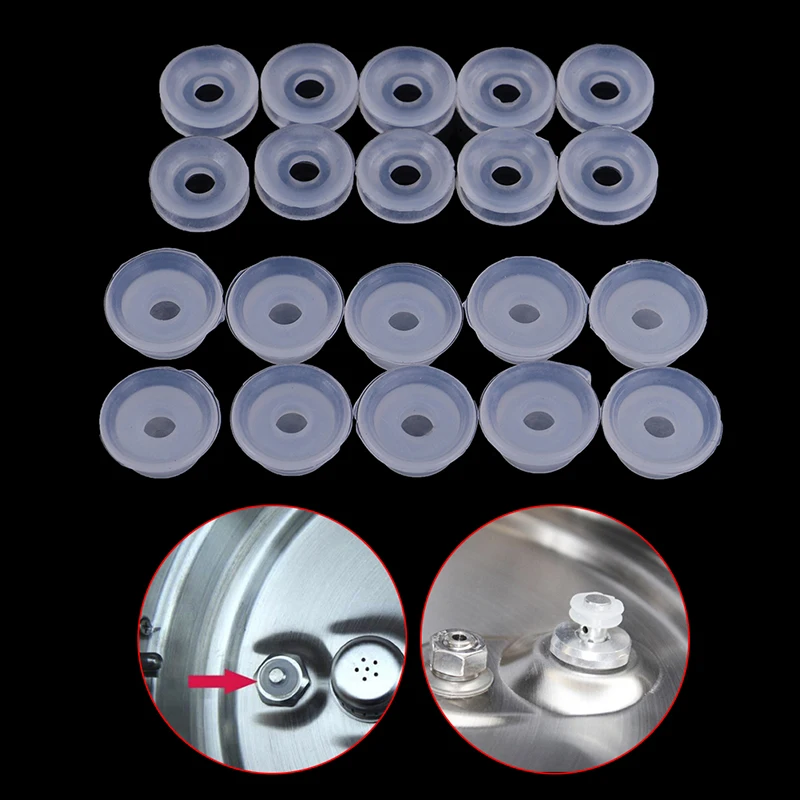 10/50pcs Silicone Ball Valve Seal Ring Pressure Cooker Float Valve Seal Rings Non Toxic Sealer Gasket Pressure Cooker Parts New