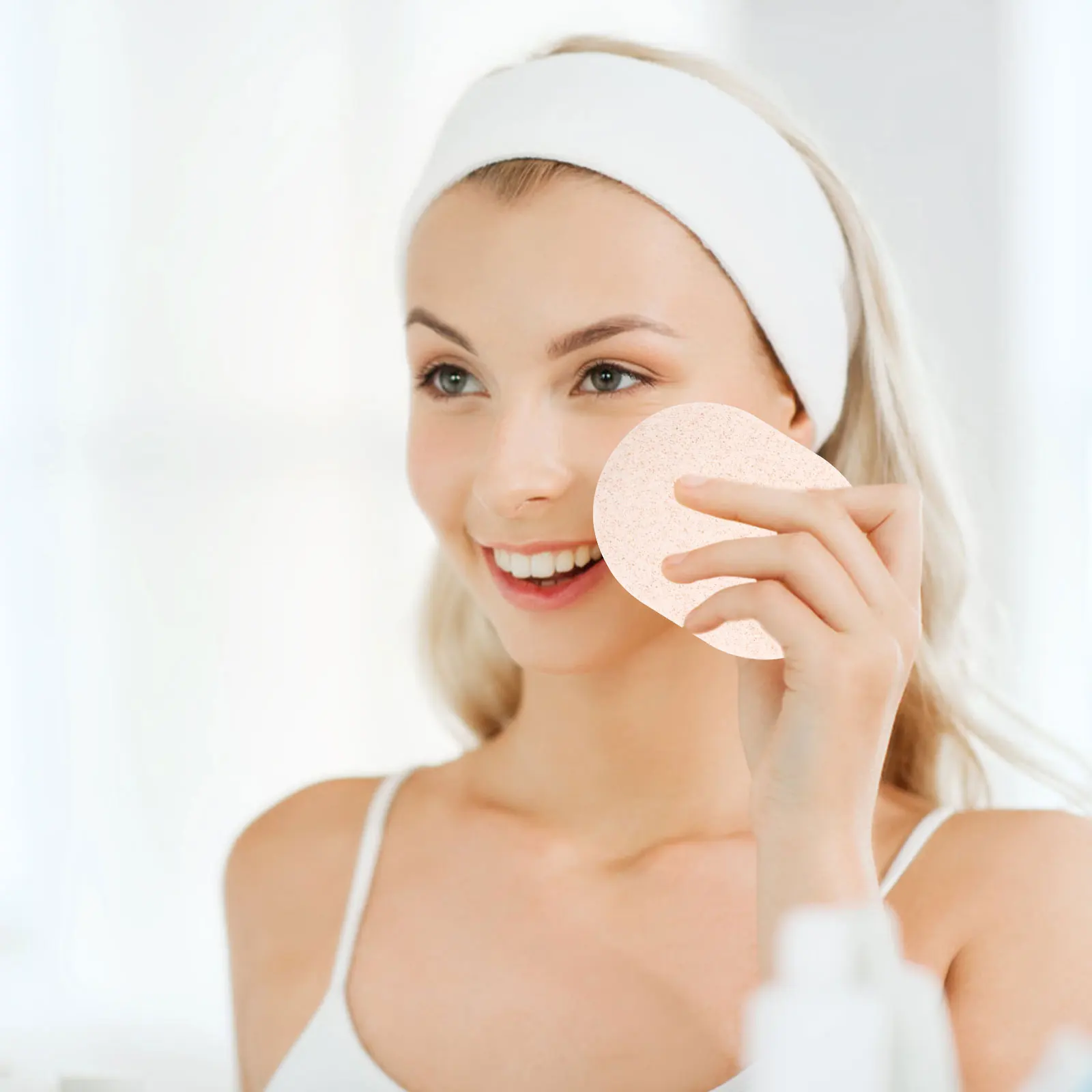 

10Pcs Compact Exfoliating Sponges Reusable Facial Cleaners Gentle Pore Cleansing Travel Face Scrubbers Exfoliating Face Scrubber