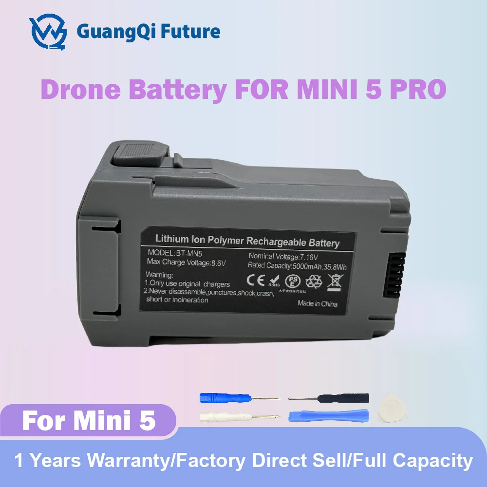 5000mAh High Capacity New Intelligent Flight Battery For DJI mini 5 Pro Replacement Battery Compatible with DJI mini 5 Pro Serie