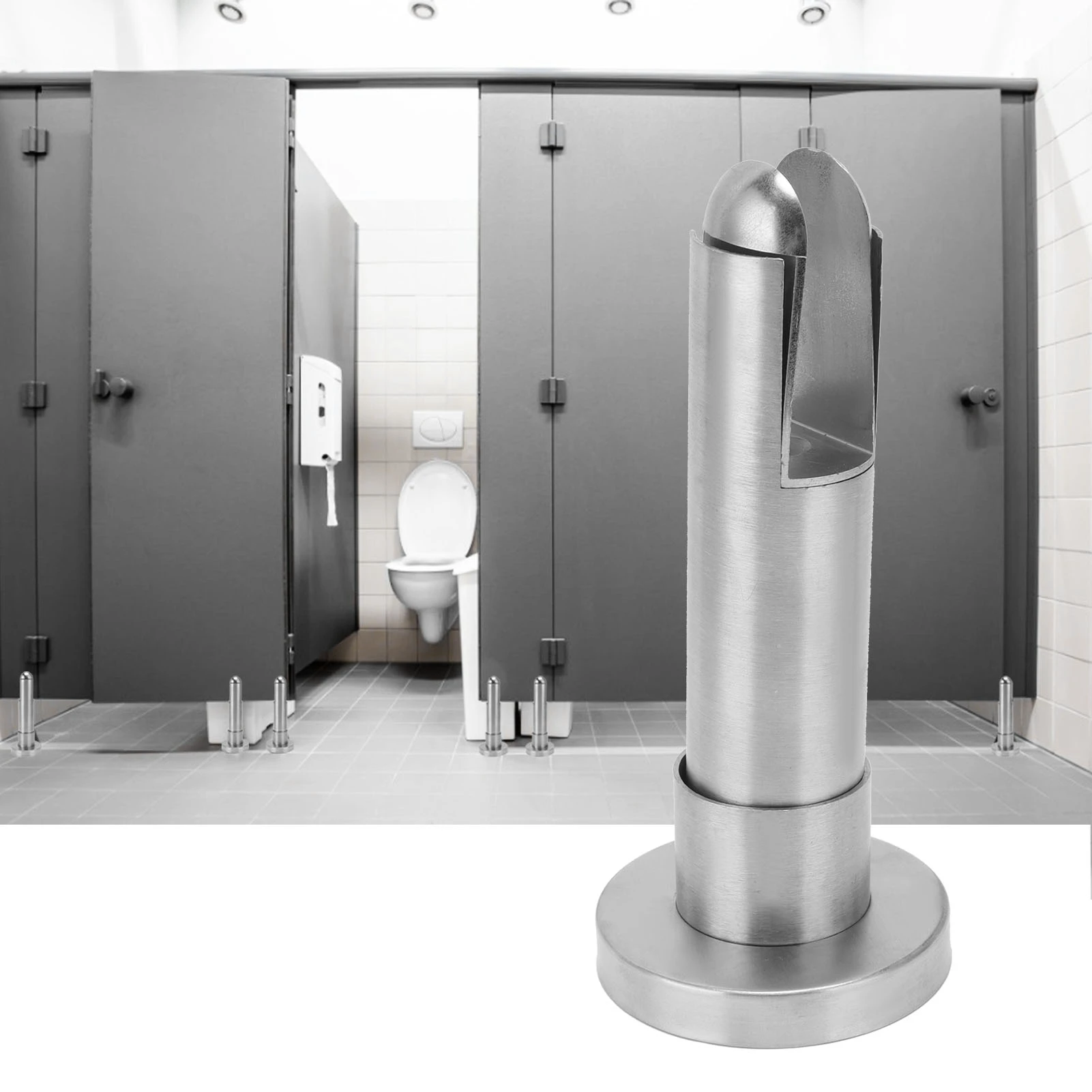 Partition Support Foot Partition Support Foot Stainless Steel Glass Fence Clamp for Public Bathroom Toilet Restroom