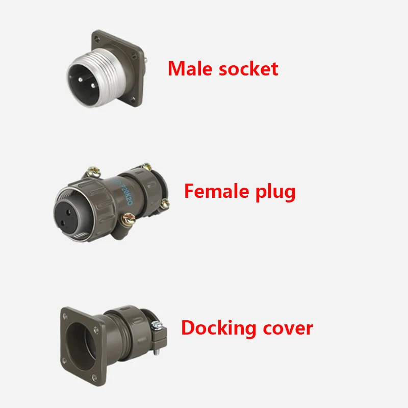 Spina e presa industriale serie P48 Connettori maschio e femmina per aviazione curvi con aggancio a 9 core da 20-26 pin