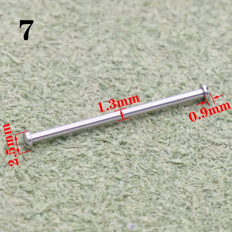 2PCs  Watchband Screw Rod 1.3 Diameter All-Steel Belt Fixing Shaft Stainless Steel Bolt Pin Lug Rod Shaft Watch Accessories