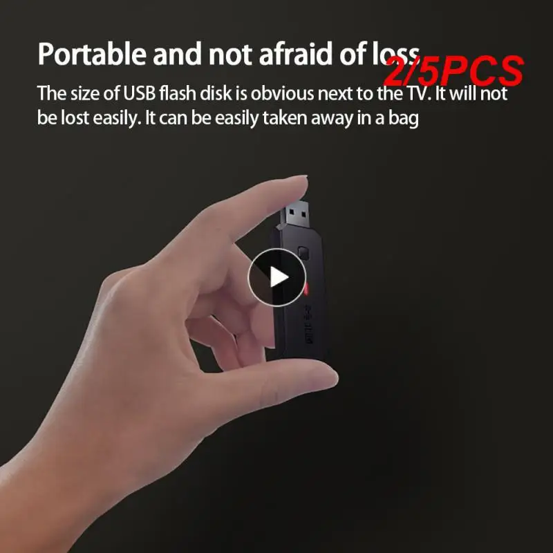 

2/5 шт. смарт-геймпад, чёрный, с высокой четкостью, стерео, стабильный, без задержки, Игровые машинки, аксессуары, беспроводной приемник