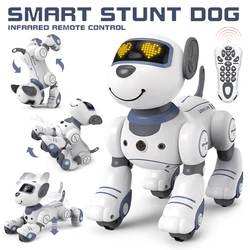 RC Intelligent Stunt Robot Dog, Crianças Brinquedo, Controle Remoto, Toque de Música, Dança, Cantando, Seguir, Andando, Animais Elétricos para Menina