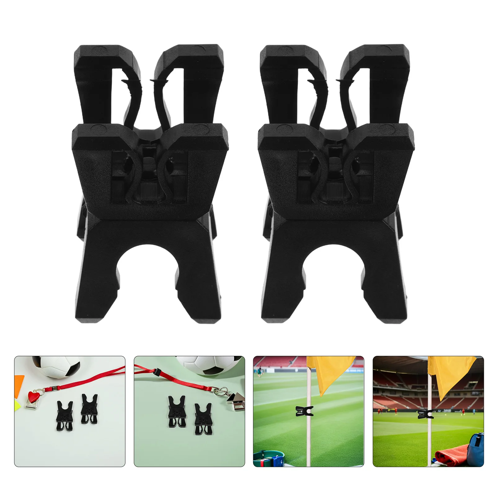 

8Pcs Training Pole Buckle Rotatable Connection Clip for Soccer Agility Poles Weather Resistant Football Training Tools Push Pole