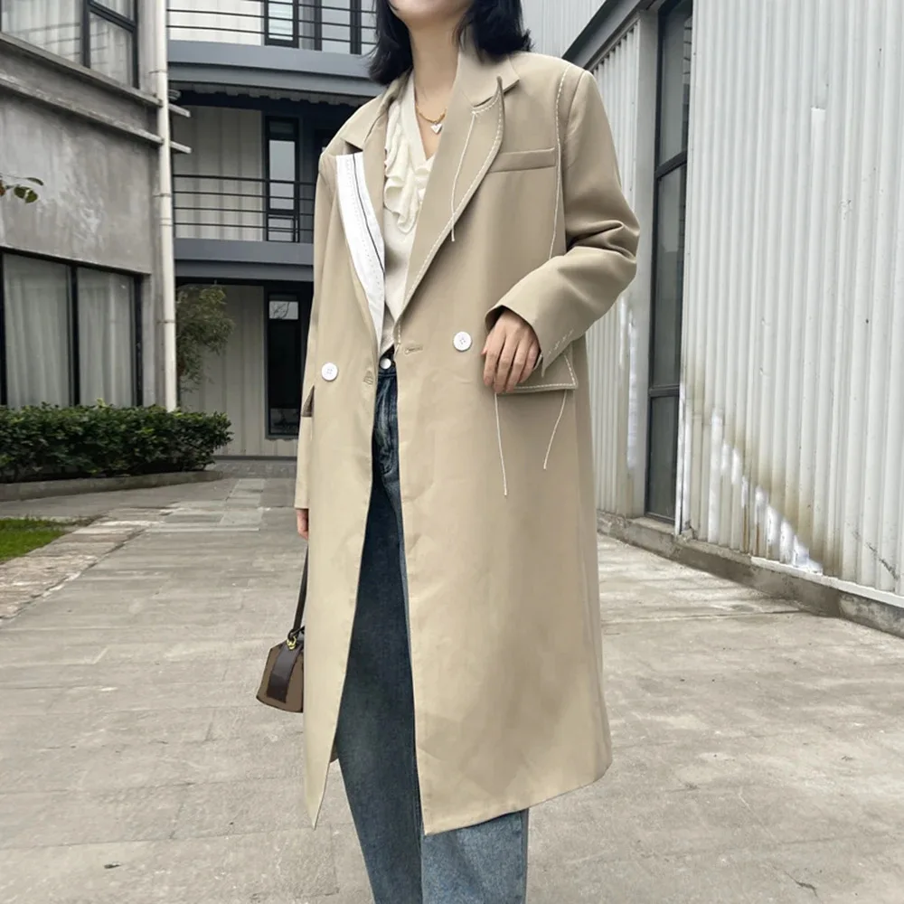 

Women's Elegant Commuter Style Long Coat Casual Versatile Autumn New Fashion for Business And Travel