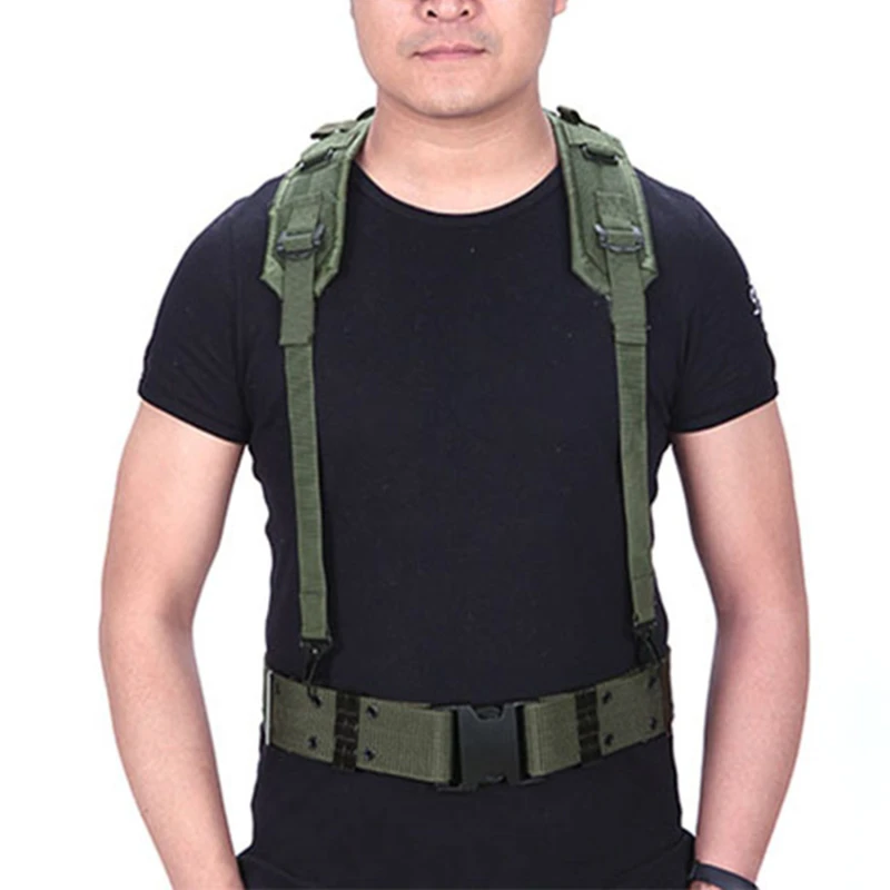 Multifunctional Double Shoulder Strap Outdoor Patrol Fitness Weight Bearing Adjustable Waist Closing Strap Belt