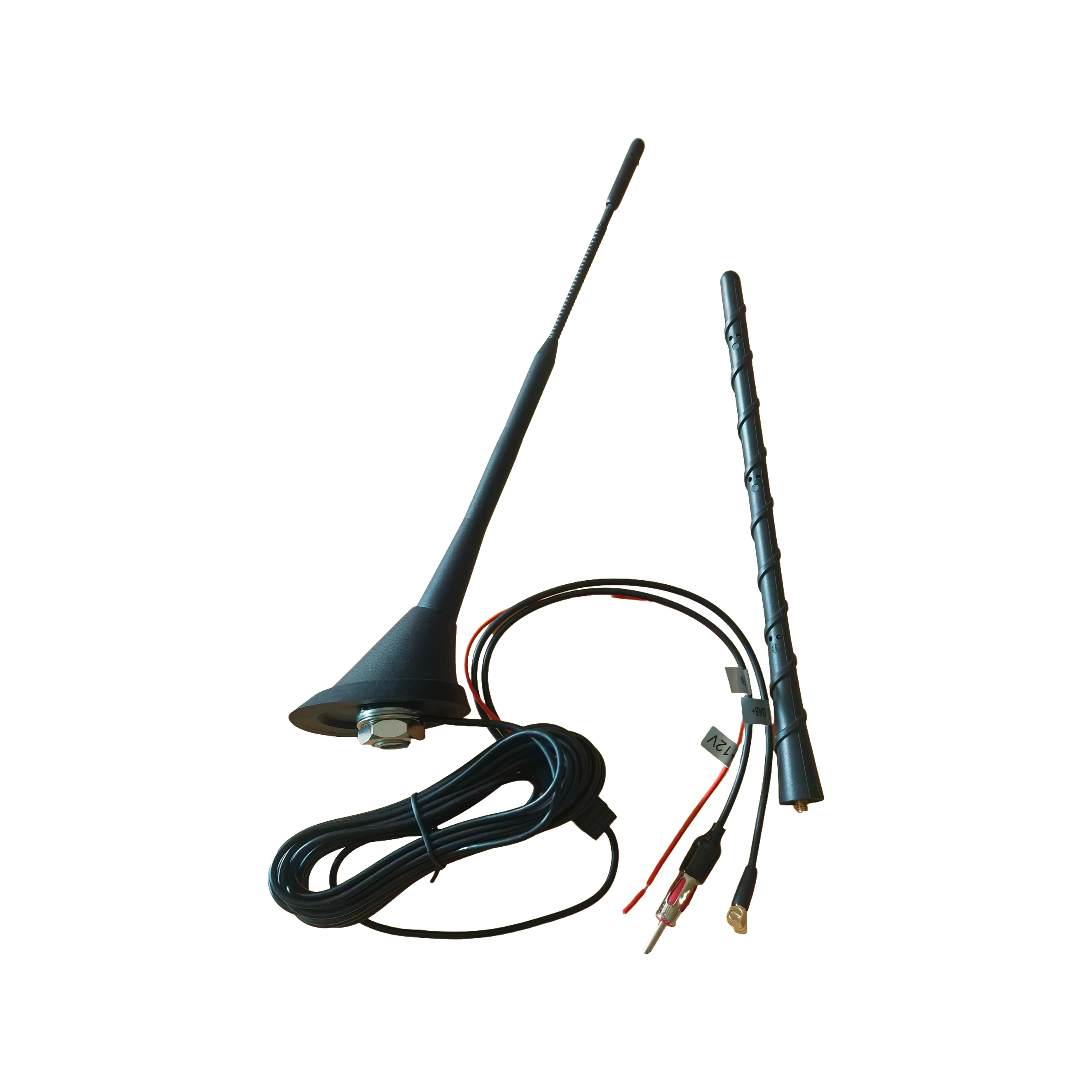 Vehicle Digital DAB+FM Active Gain Amplifier Antenna Car Radio Antenna Fried Dough Twists Antenna Pole