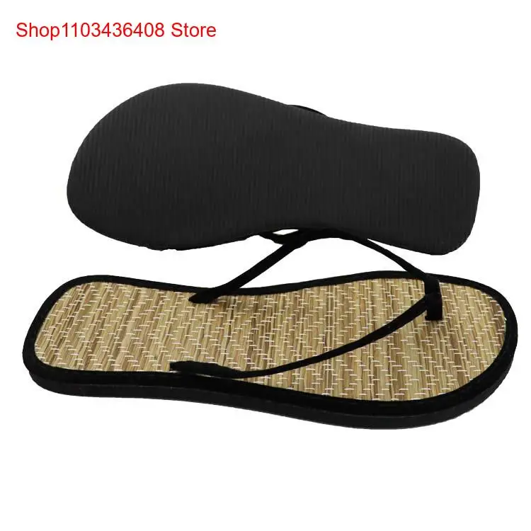 Cane Summer Flip-Flops Rattan Grass Couple Men Women Japanese-Style Household Outer Wear Sandals Flat Slippers