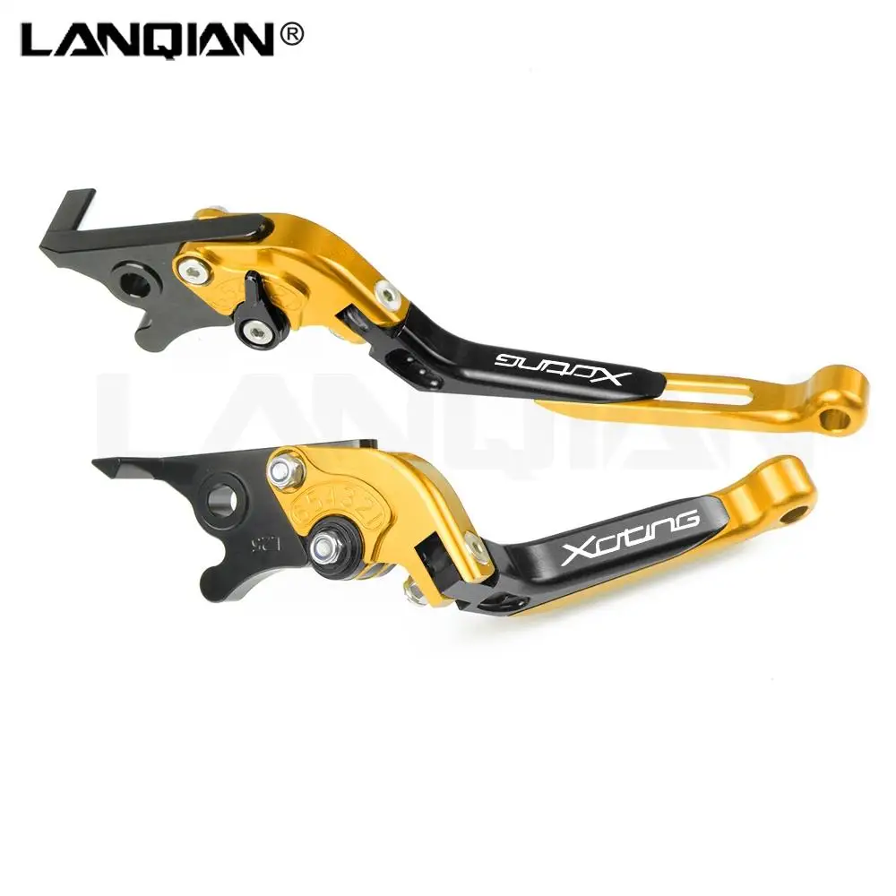 For Kymco Xciting 250 300 400 500 ALL Year Motorcycle Adjustable Folding Handle Lever Brake Clutch Levers Aluminum 2024 2023 22