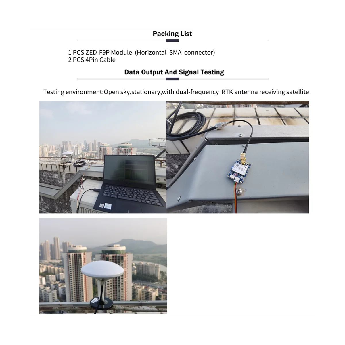 N27R BNX-F9P RTK GPS GNSS Module ZED-F9P High Precision Board for Centimeter Level Application